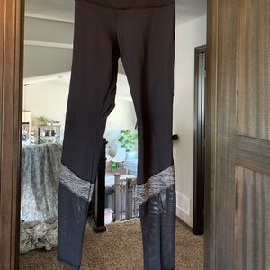 Lululemon leggings with mesh bottoms